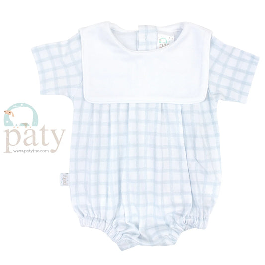 Paty Pima Bib Bubble - Blue Gingham