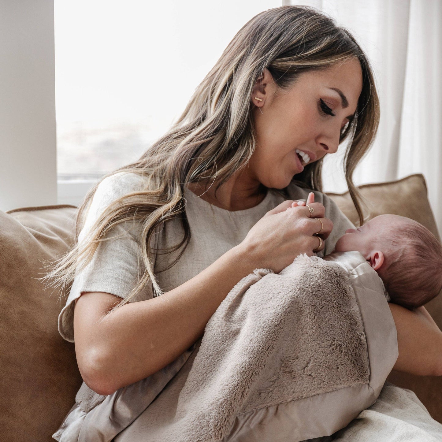 SATIN BORDER RECEIVING BLANKETS