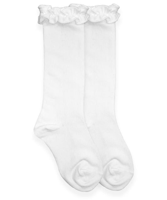 Ruffle Knee High Socks - 1 Pair