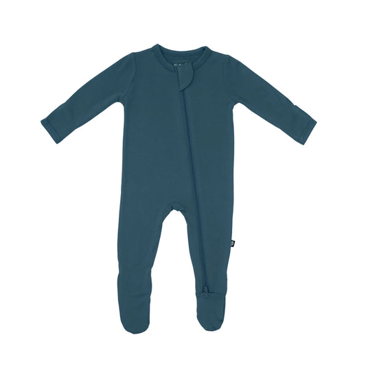 Zippered Footie in Atlantic