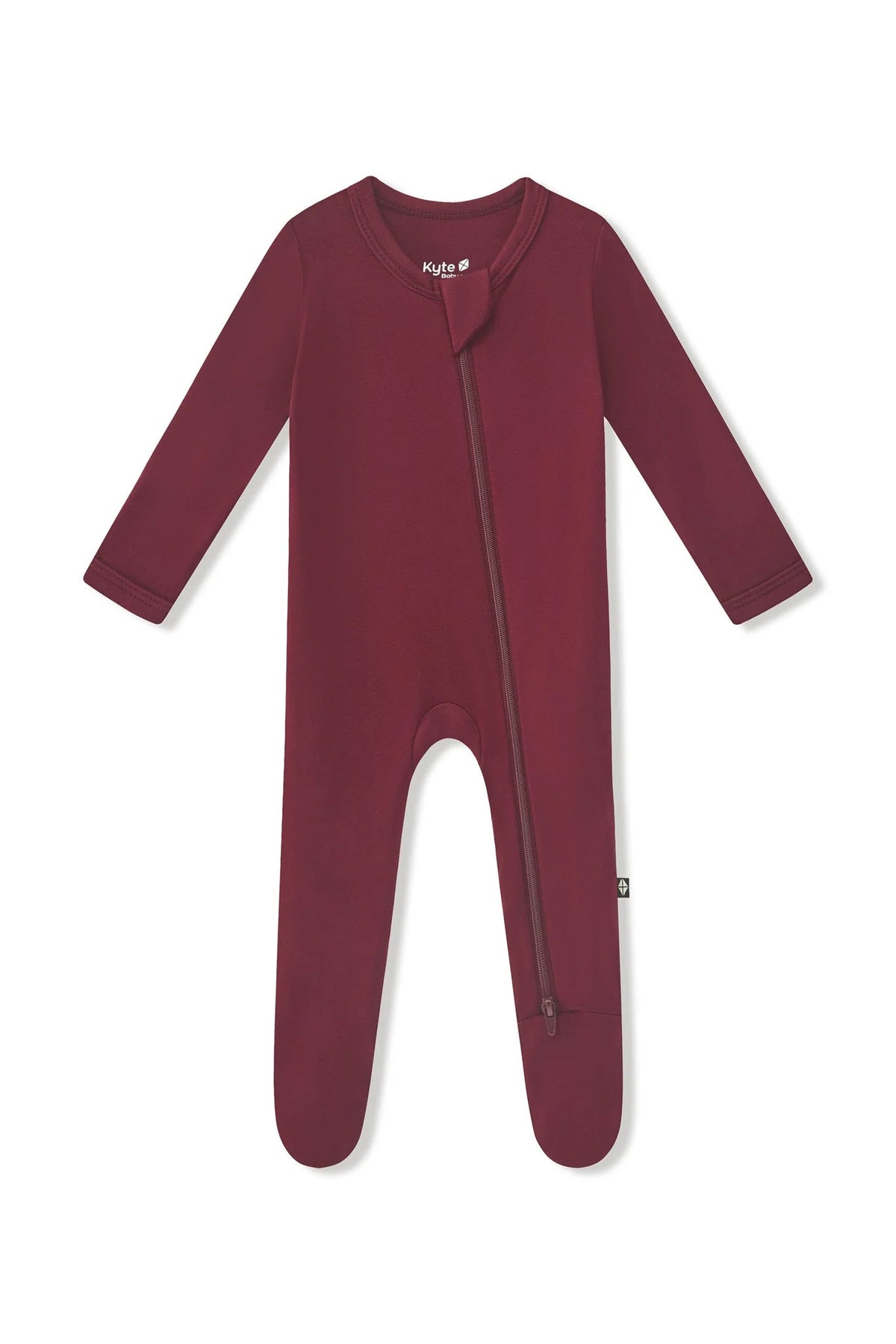 Zippered Footie in Burgundy