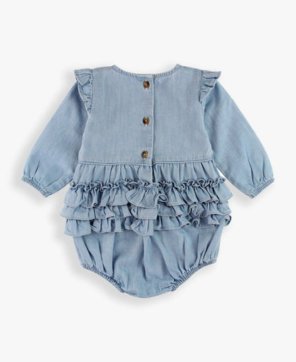 Long Sleeve Flutter Bubble Romper