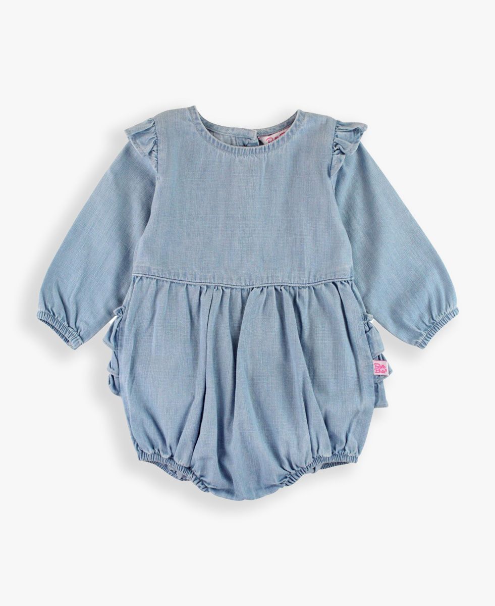 Long Sleeve Flutter Bubble Romper