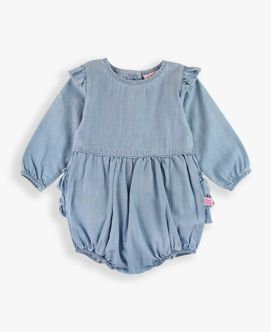 Long Sleeve Flutter Bubble Romper