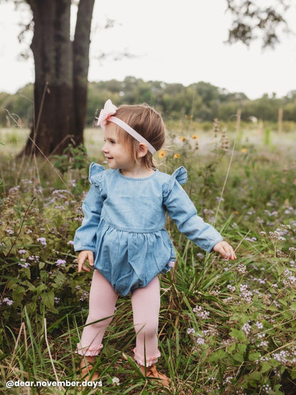 Long Sleeve Flutter Bubble Romper