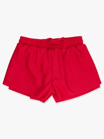 Red Active Butterfly Shorts