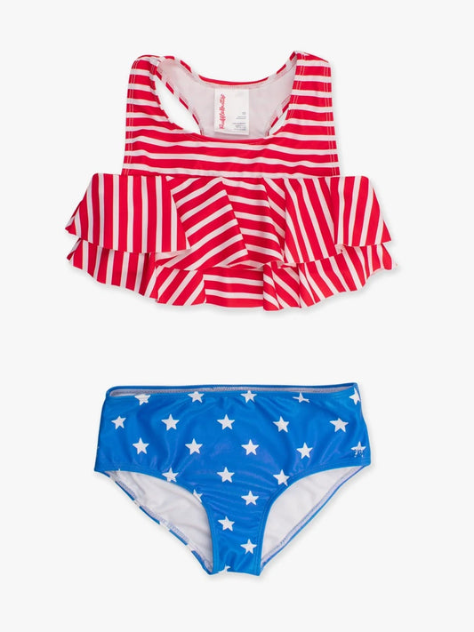 Flounce Bikini-  Shimmer Stars and Stripes