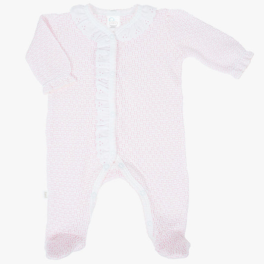 Paty Knit Footie with Eyelet