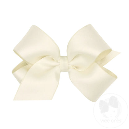 Medium Crepe Satin with Grosgrain Underlay Hair Bow