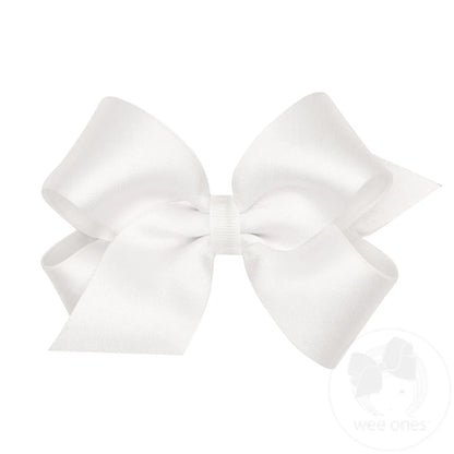 Medium Crepe Satin with Grosgrain Underlay Hair Bow
