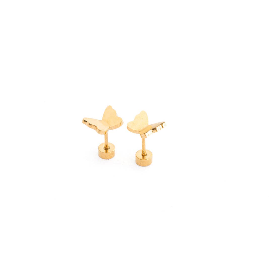 Butterfly Stud Earring -Hypoallergenic