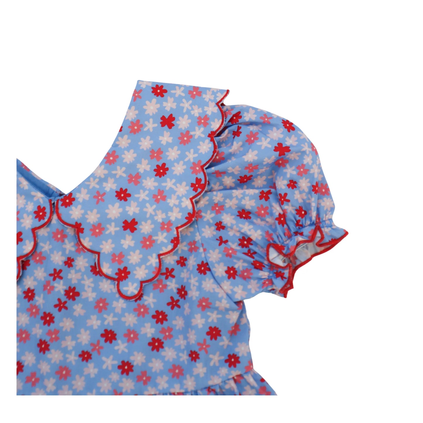 Conley Dress - Blue Ditsy Floral
