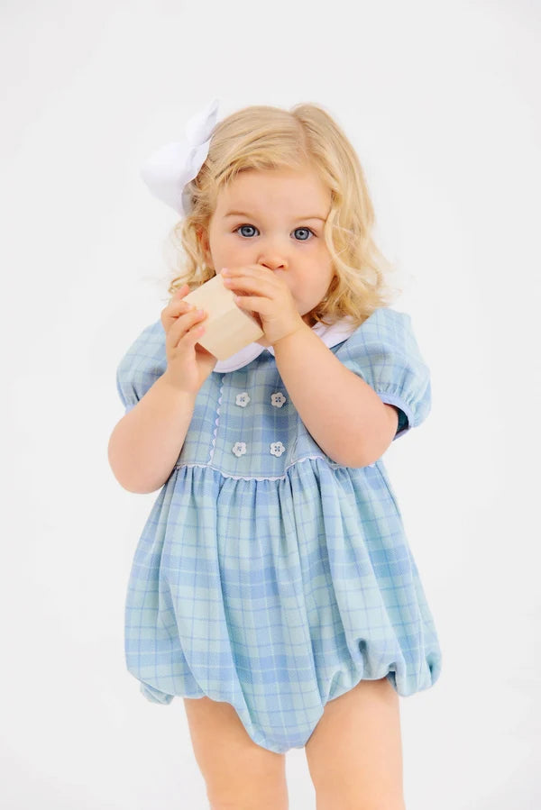 Cindy Lou Bubble - Audubon Park Plaid with Worth Avenue White