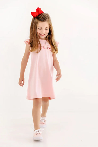 Smocked Angel Sleeve Biltmore Dress