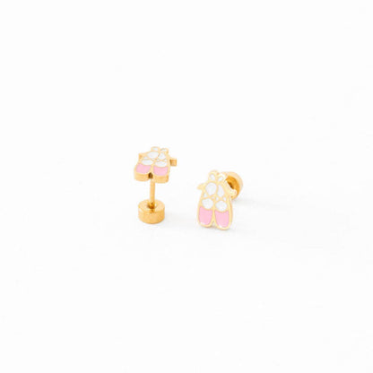Ballet Slipper  Stud Earrings - Hypoallergenic