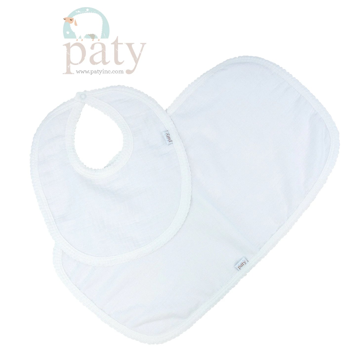 Paty Double Gauze Bib/Burp Set