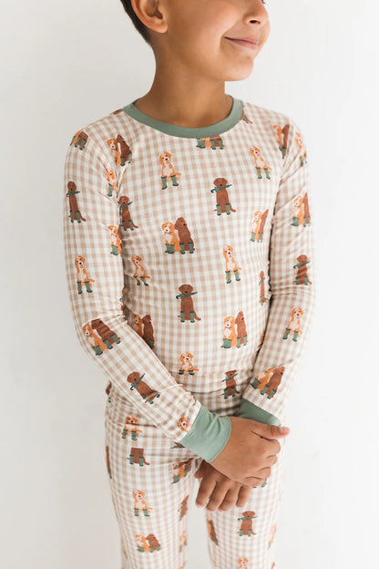 Green Pup Friends Two Piece Set