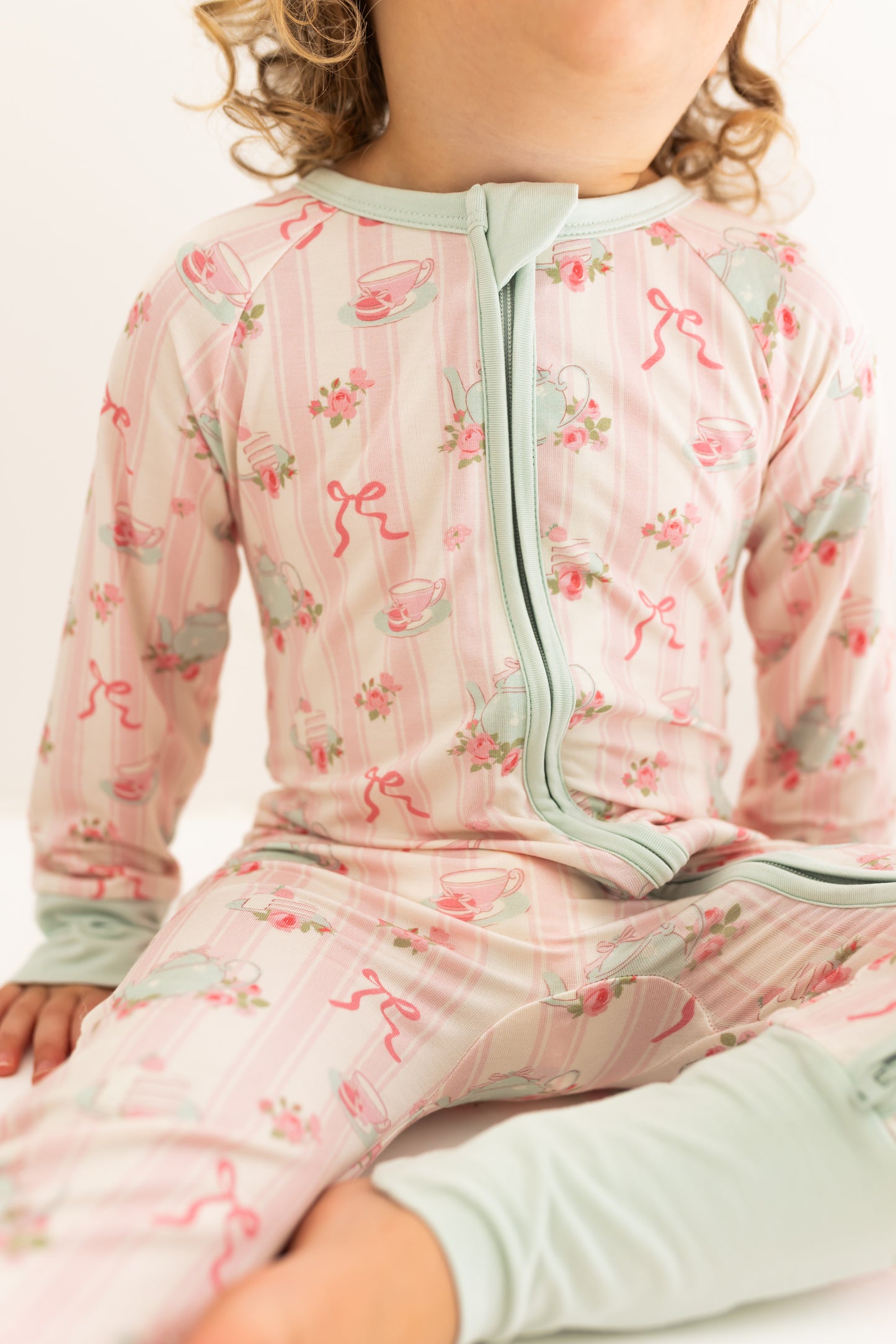 Tea Party Zipper Romper