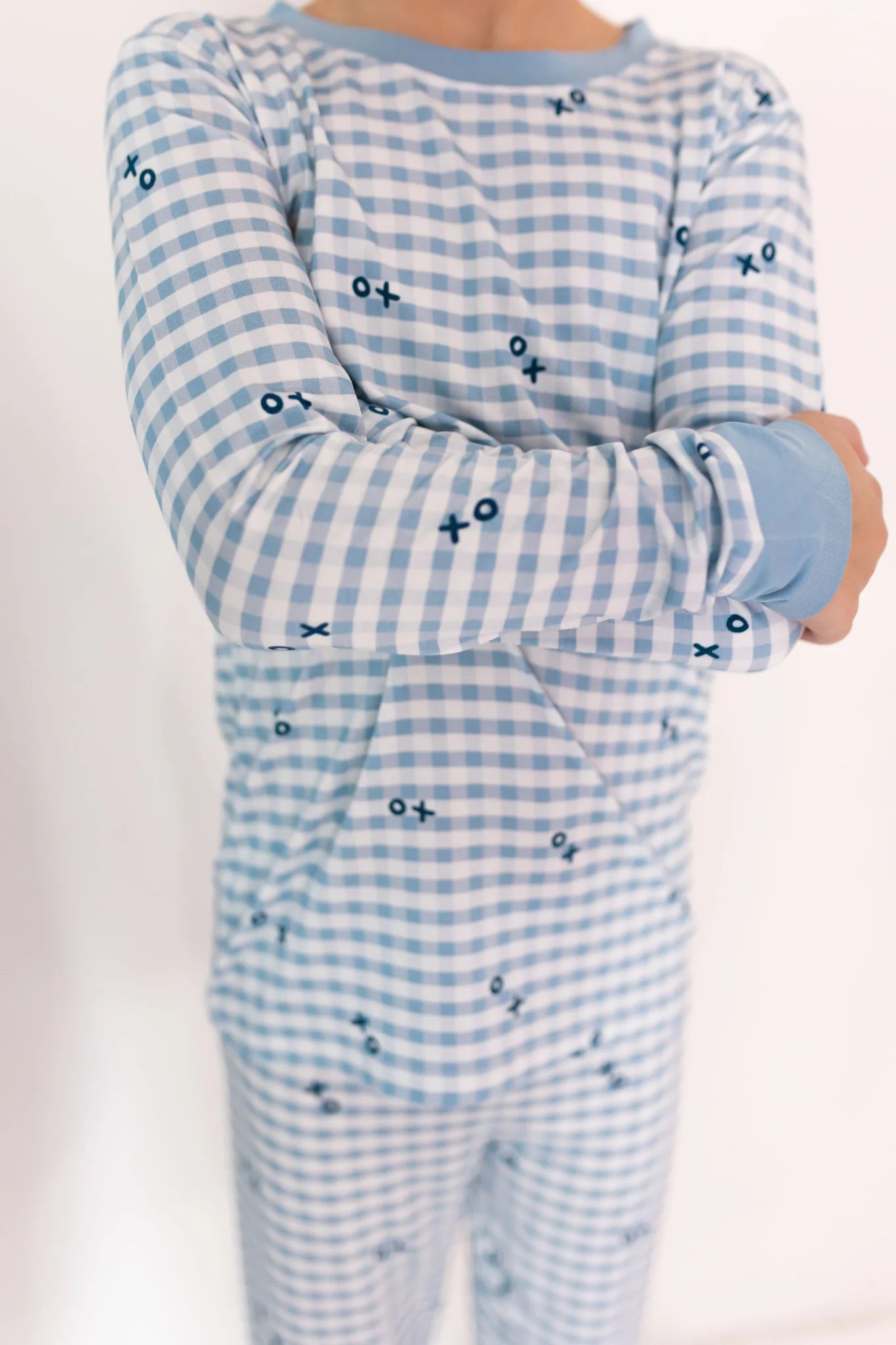 Blue XO Gingham Two Piece Set