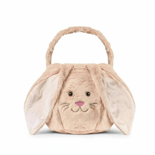 Plush Easter Basket- Easter Bucket- Beige