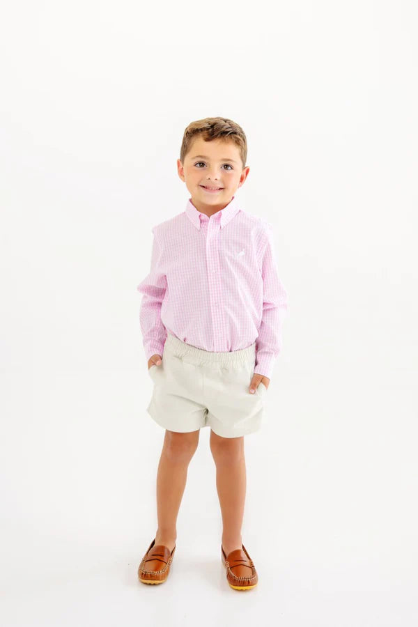 Dean's List Dress Shirt- Pink Greenbrier Gingham