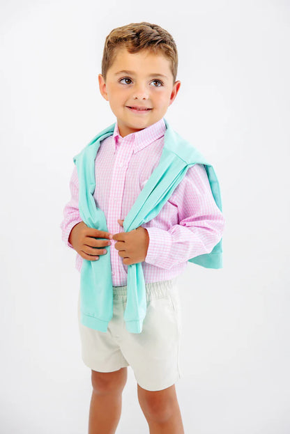 Dean's List Dress Shirt- Pink Greenbrier Gingham