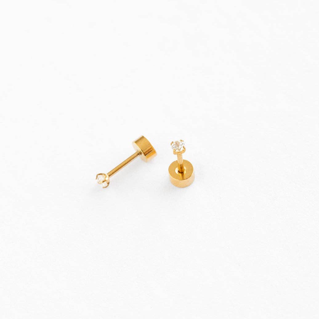 Mini Diamond Stud Earrings - Hypoallergenic