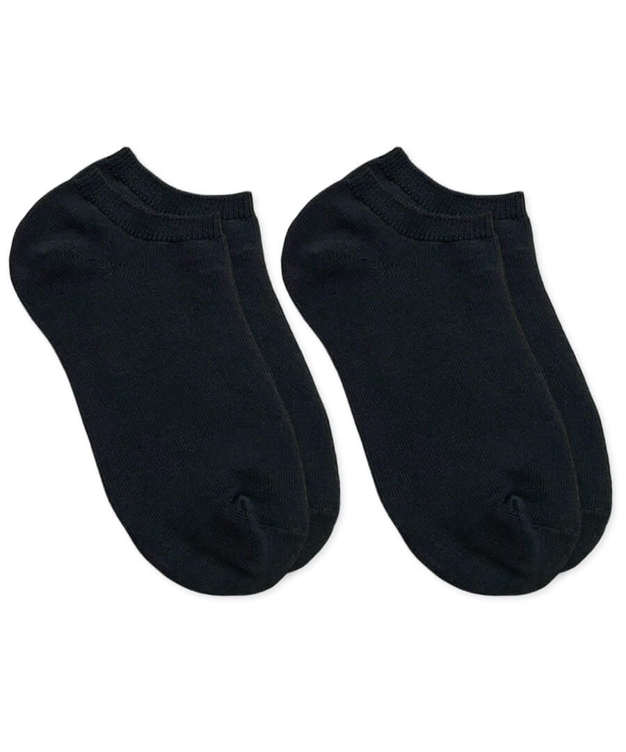 School Uniform Bamboo Low Cut Liner Sport Socks - 2 Pair Pack