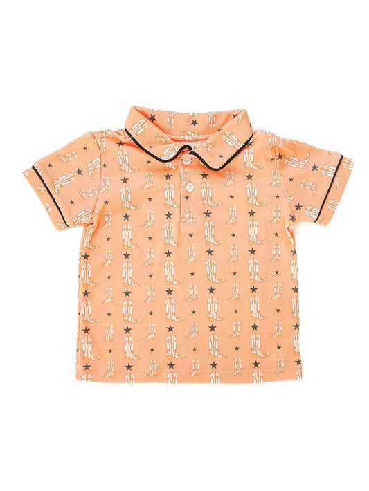 Orange and Black Boots Shep Polo