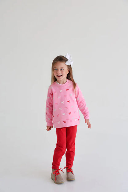 Cassidy Comfy Crewneck- Bitty Bows