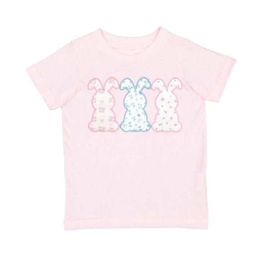 Floral Bunny Patch Easter Short Sleeve T-Shirt