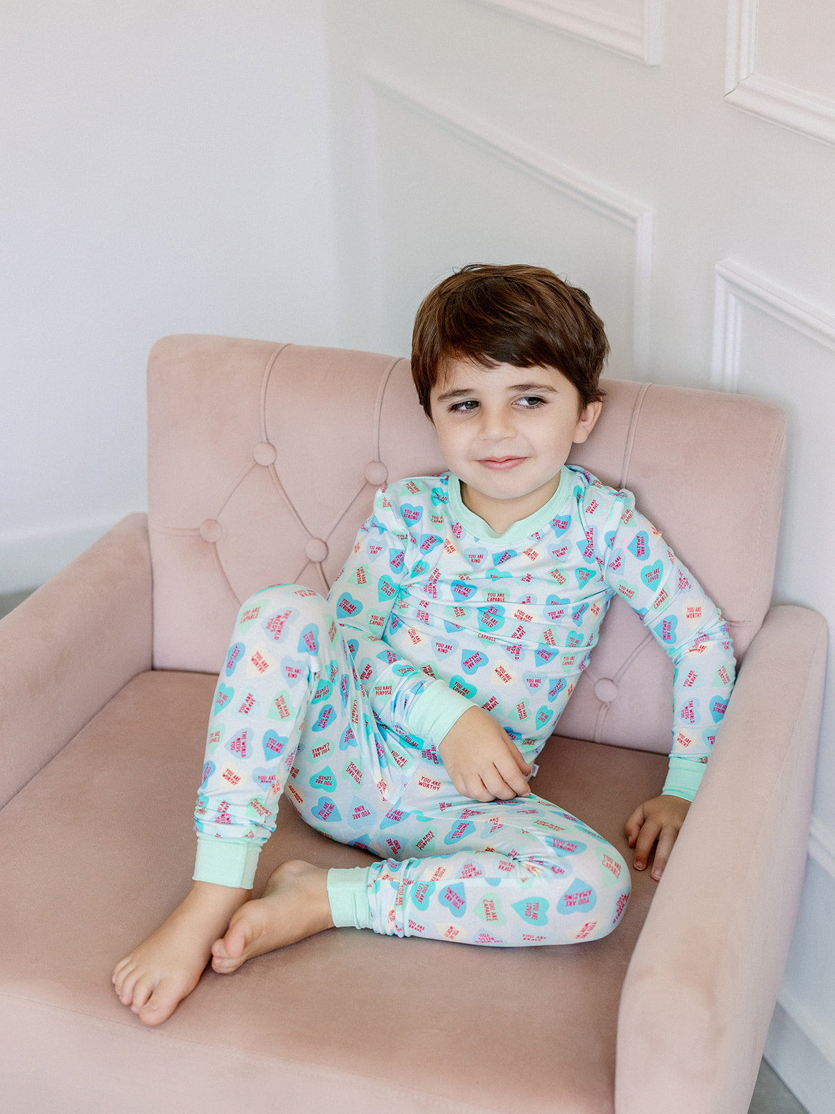 Blue Convo Heart PJ Set