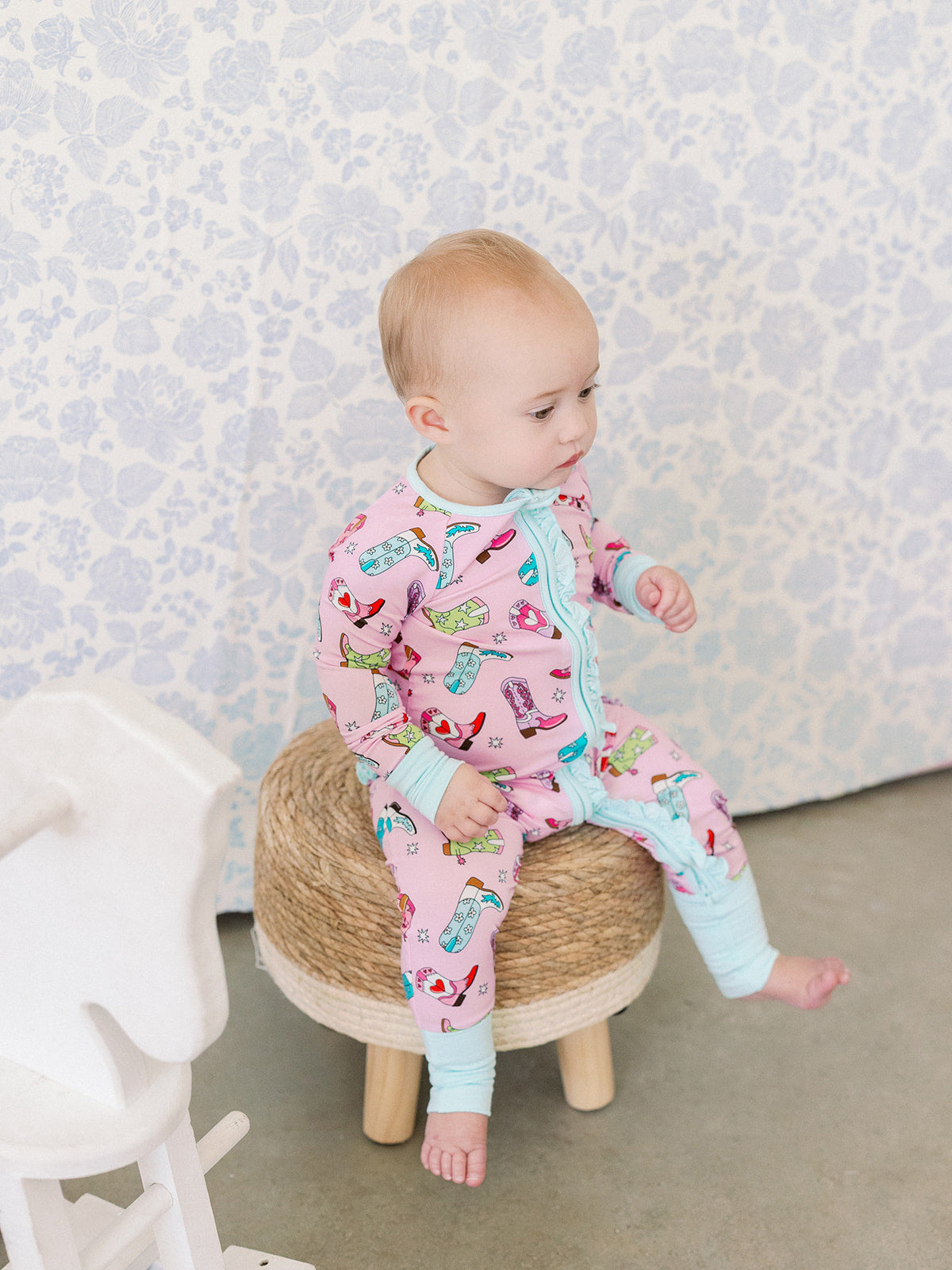 Girlie Boots Ruffle Romper