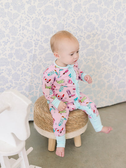 Girlie Boots Ruffle Romper