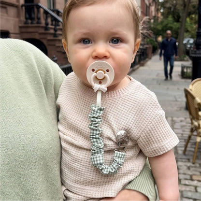 Ritzy Cinch™ Green Gingham - Pacifier Strap