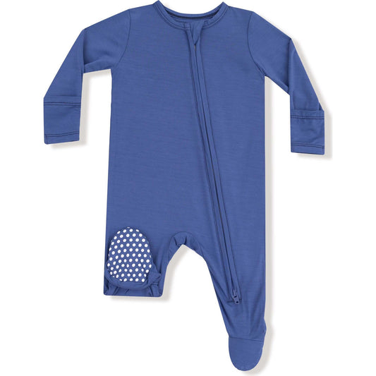 Gray Blue - 2 Way Zipper Footie