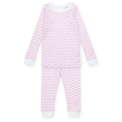 Ava Girls Pajama Pant Set- Pretty Pink Bows