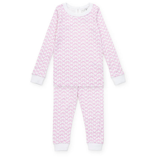 Ava Girls Pajama Pant Set- Pretty Pink Bows