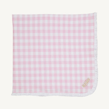 Baby Buggy Blanket- Palm Beach Pink Gingham