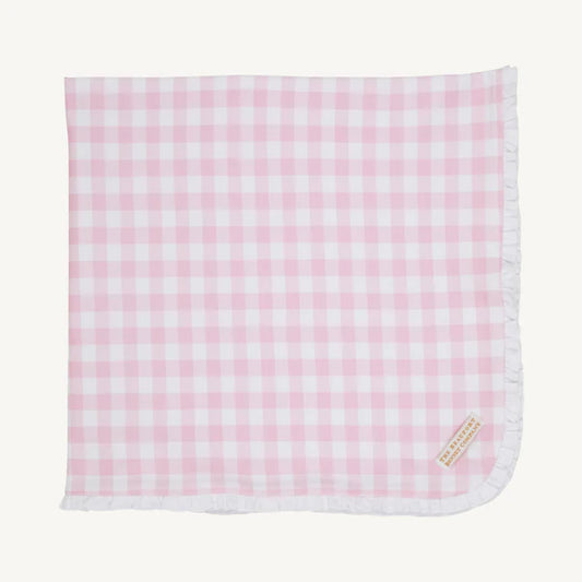 Baby Buggy Blanket- Palm Beach Pink Gingham