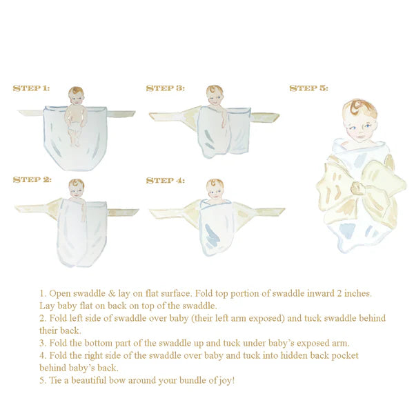 Bow Swaddle- Pearl Strand Silk