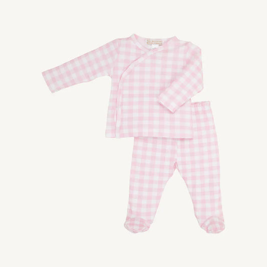 Cameron Cross-Front Set- Palm Beach Pink Gingham