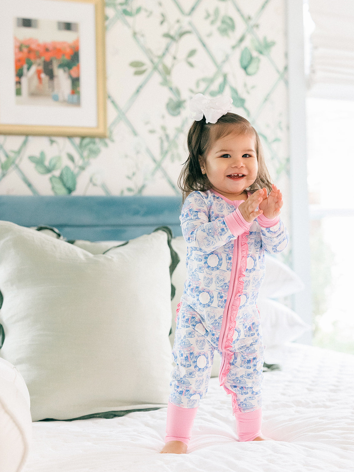 Porcelain Ruffle Romper