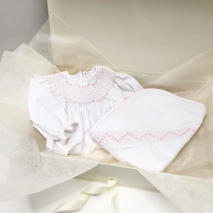 Sweetly Smocked Blessing Blanket