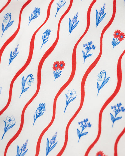 Red White Blue Floral Josie Dress