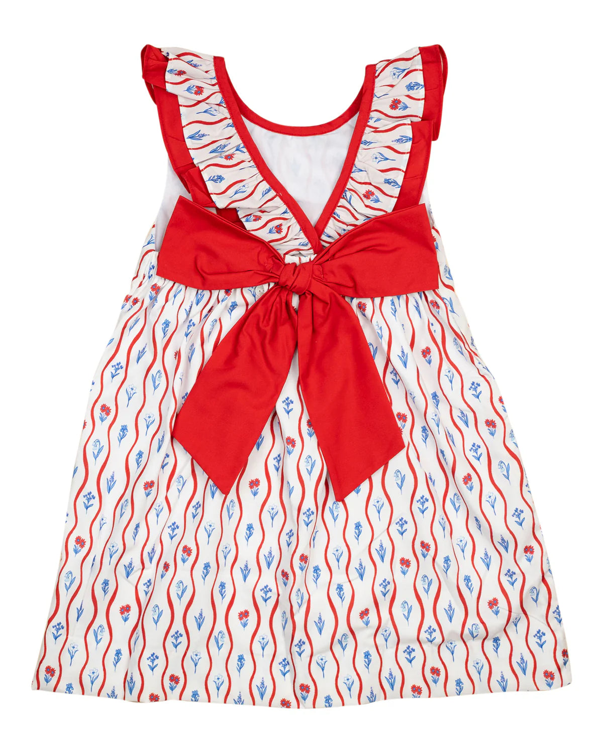 Red White Blue Floral Josie Dress