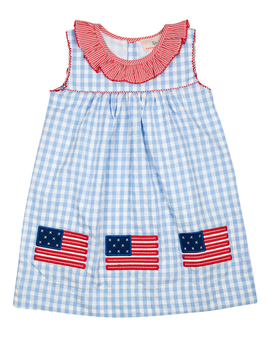 American Flag Applique Dress