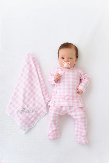 Cameron Cross-Front Set- Palm Beach Pink Gingham