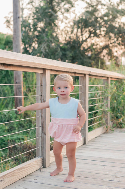 Thomas Bubble- Coral Stripe/Light Blue