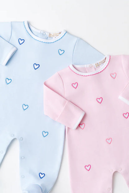 Rock Me Romper- Palm Beach Pink with Hearts
